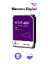 WESTERN DIGITAL WD85PURZ - Disco Duro de 8 TB Purple/ Especial para Videovigilancia/ Trabajo 24/7/ Interface: Sata 6 Gb/s/ Hasta 64 Cámaras/ Hasta 16 Bahías de Discos Duros