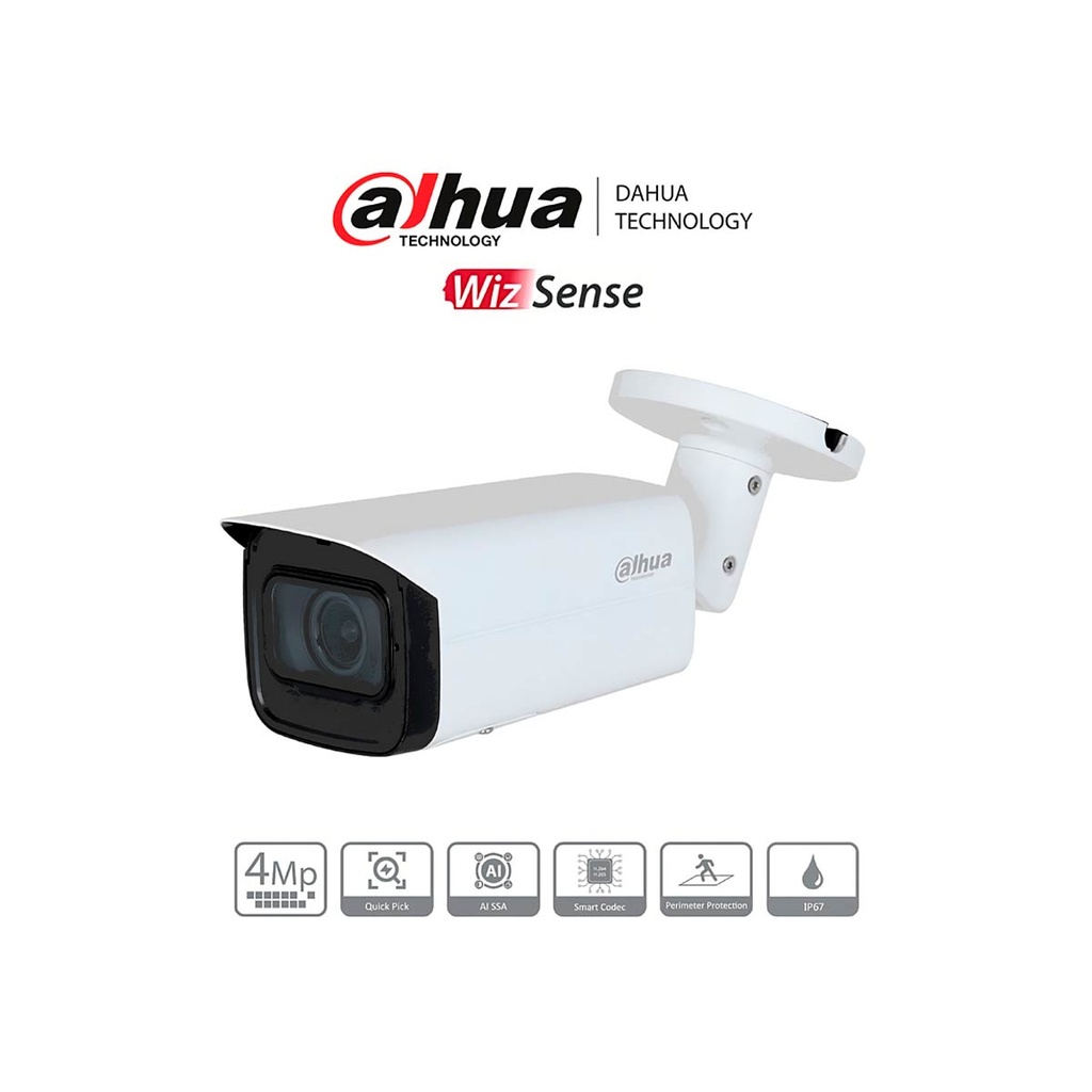 DAHUA DH-IPC-HFW3441T-ZS-S2- Cámara IP Bullet de 4 MP/ WizSense