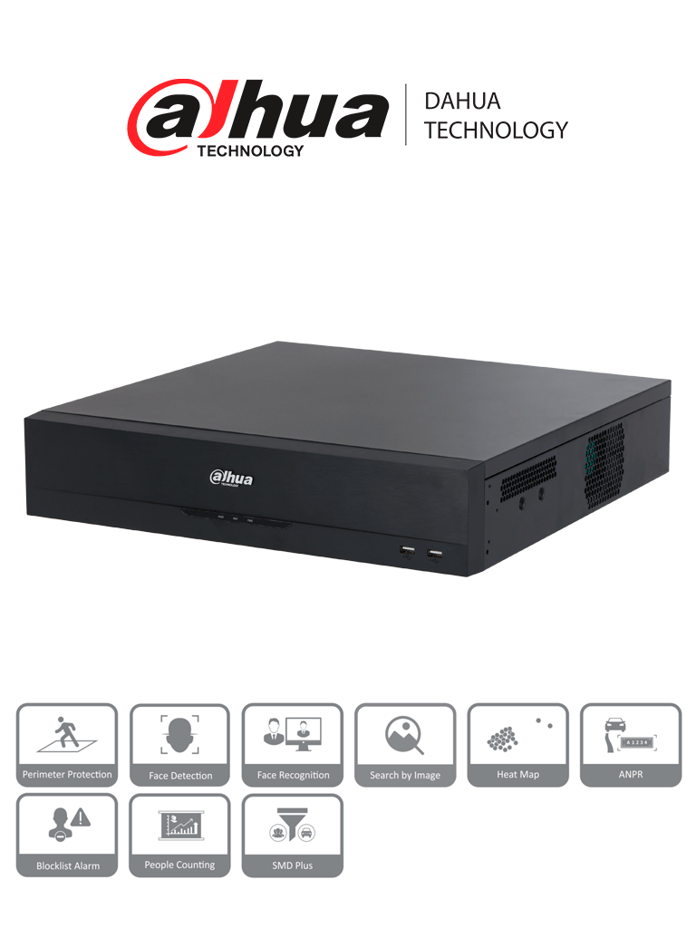 DAHUA DHI-NVR5864-16P-EI NVR de 64 Canales IP4K/ 16 Puertos Poe/Raid0/1/5/6/10
