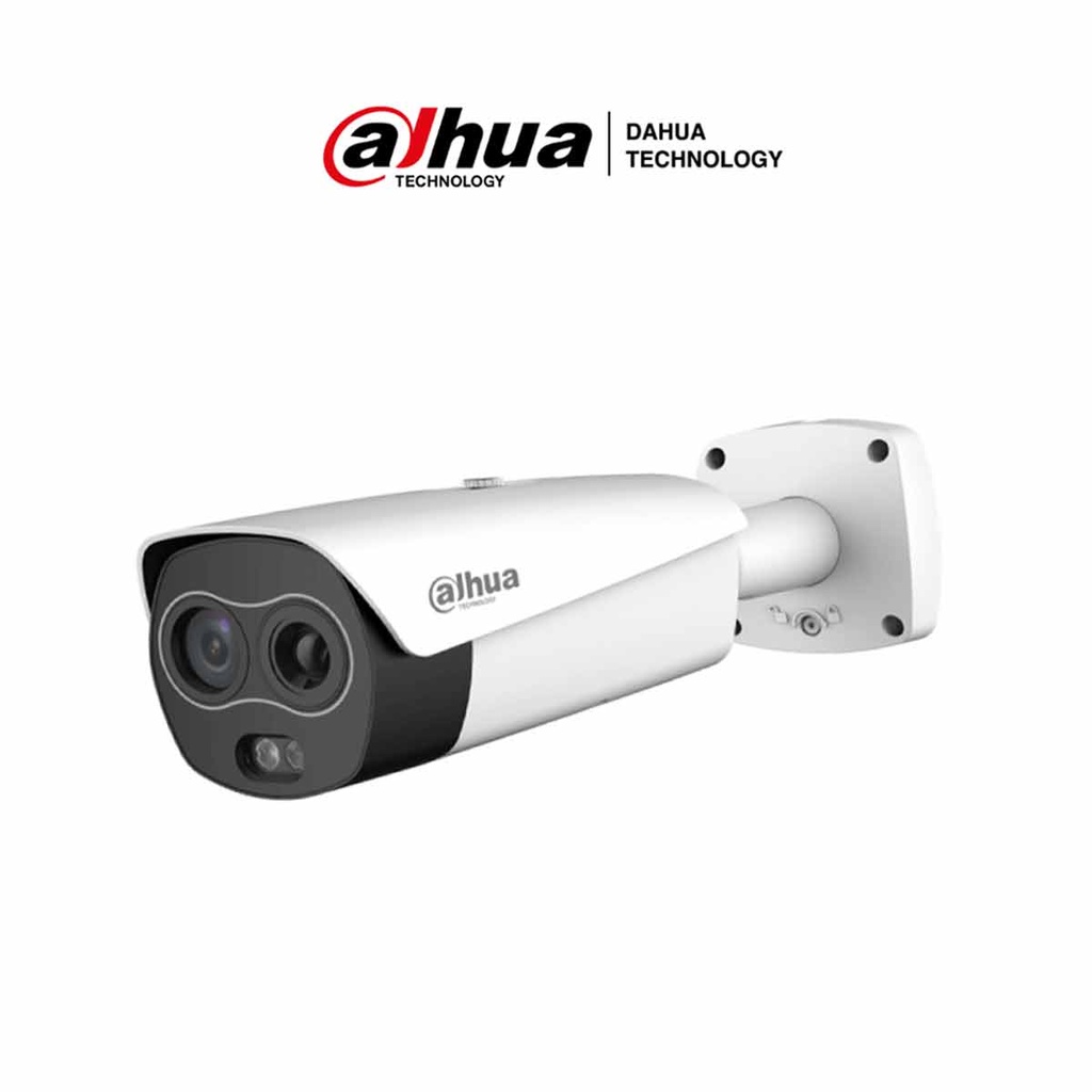 DAHUA TPC-BF5421P-TB13F8-HTM - Cámara IP Bullet Térmica Lente Dual/ Soporta Medición de Temperatura 