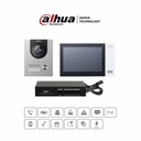 DAHUA KTP01L(S) - Kit de Videoportero IP con Frente de Calle Metálico, Monitor y Switch PoE