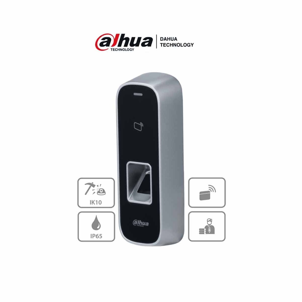 DAHUA ASI1202M-D- Control de Acceso Antivandálico para Exterior/ 3,000 Huellas