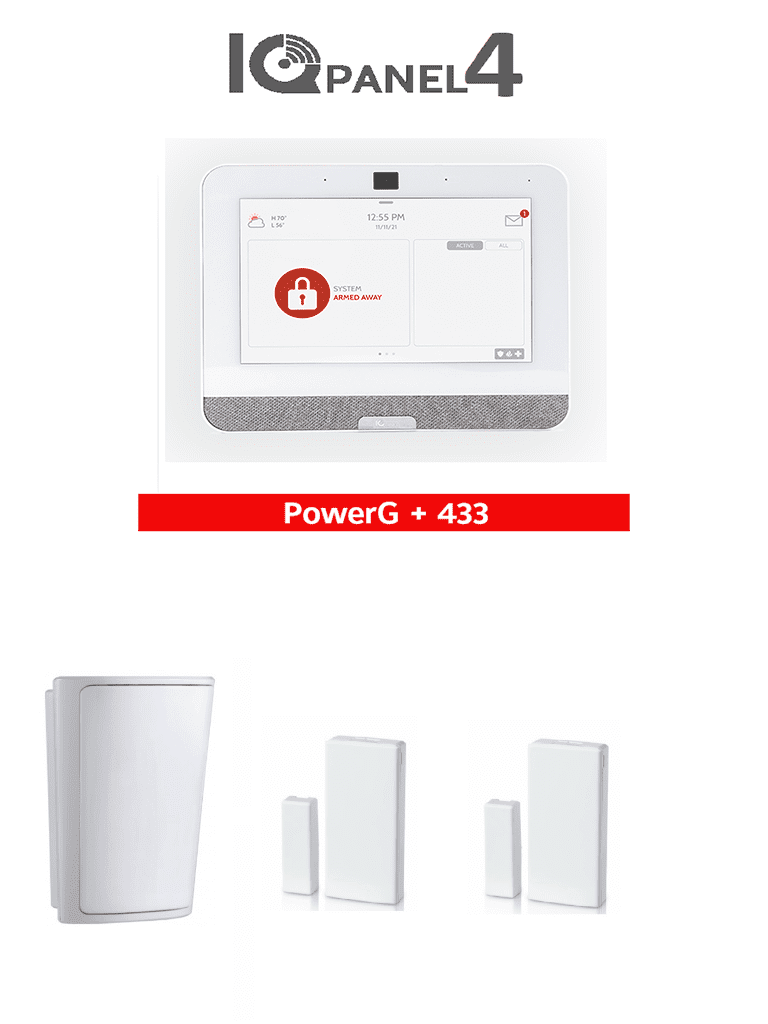 QOLSYS IQ4 PACK - Paquete de Alarma IQPanel4 de Qolsys incluye Panel Autocontenido