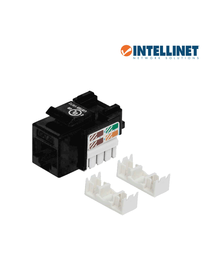INTELLINET 210416 - Jack CAT 5e / De impacto 110 / Keystone / Color negro