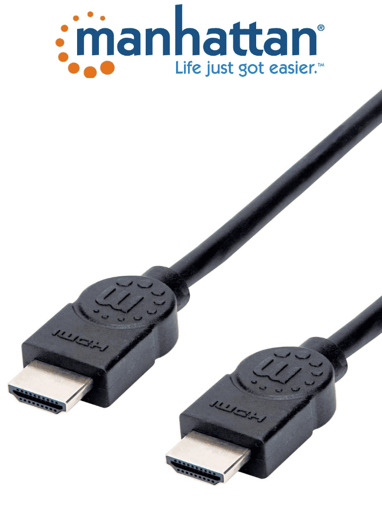 MANHATTAN 355308- Cable HDMI de Alta Velocidad de 1.5 metros/ Resolución 4k@30Hz