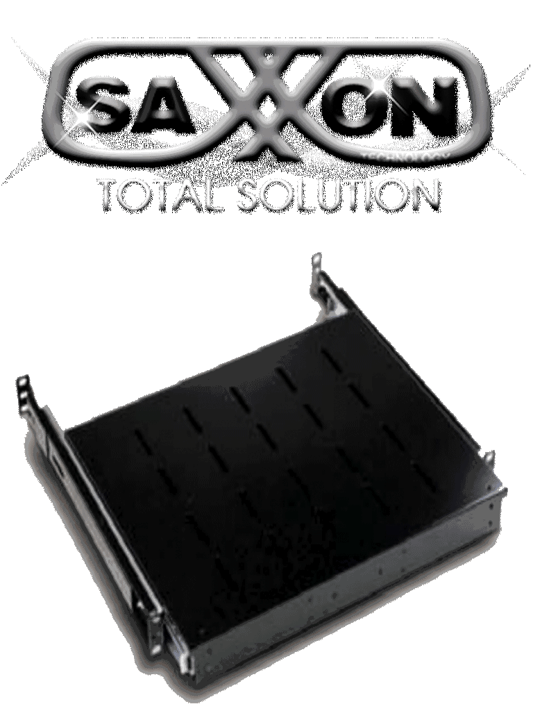 SAXXON 70033501- Charola para gabinete/ Deslizable para teclado/ Color negro/ Medidas 440 mm de ancho x 350 mm de profundidad 1UR