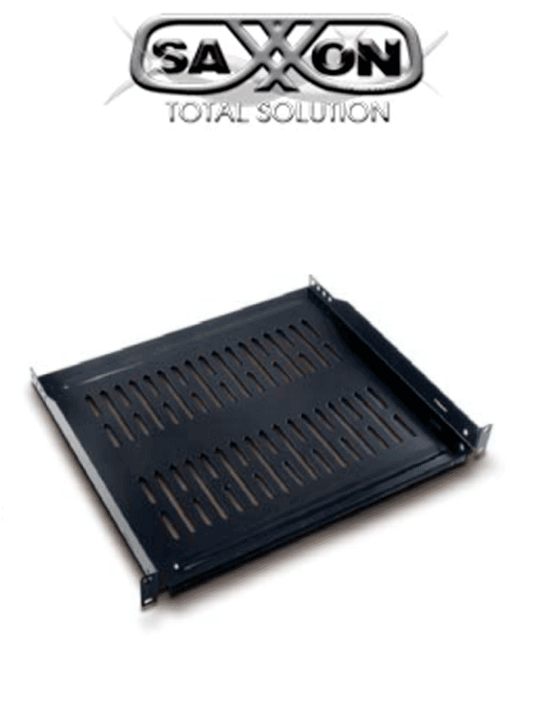 SAXXON 70140204- Charola ventilada para monitor/ Medidas 19 de ancho x 14 pulgadas de profundidad/ 2 UR/ Soporta 22 KG/ Acero 