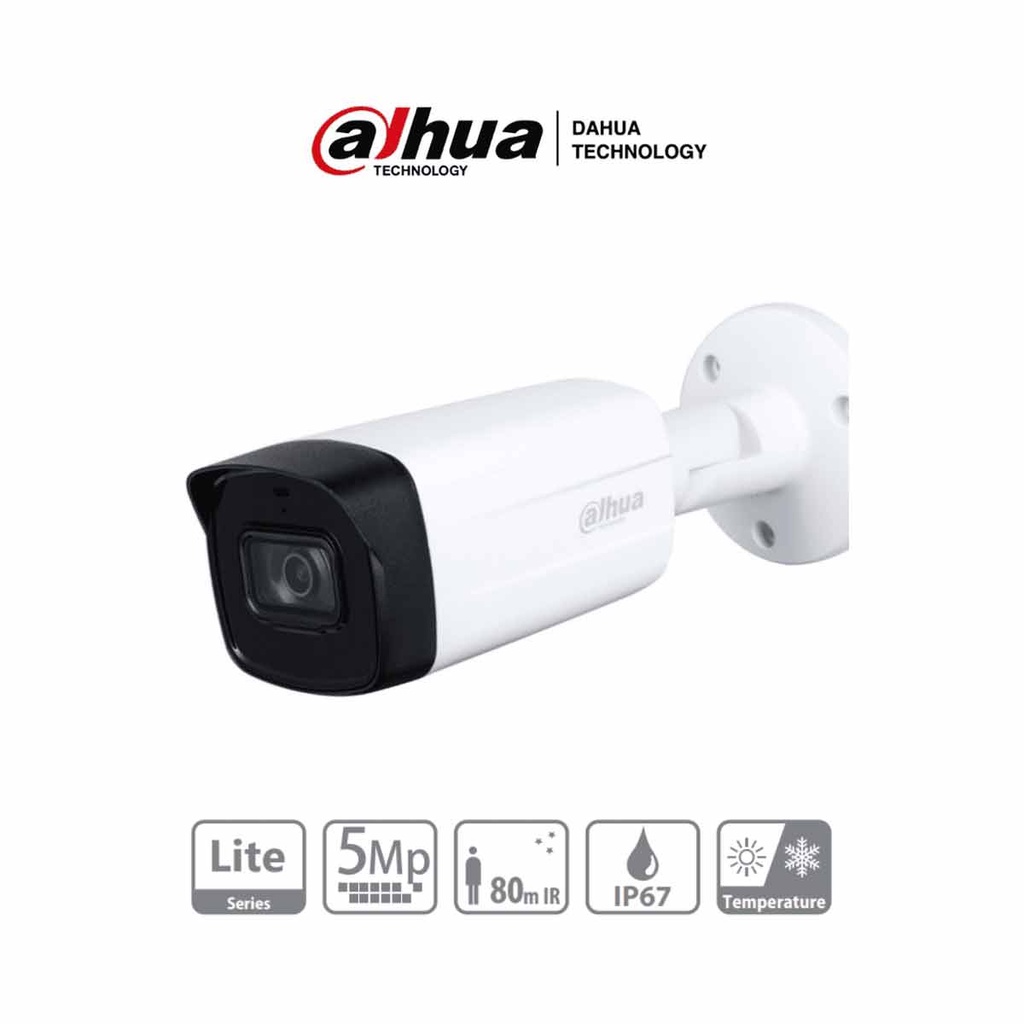 DAHUA HAC-HFW1500TH-I8 - Camara Bullet de 5 Megapíxeles/ Lente de 3.6 mm/ 92° de Apertura