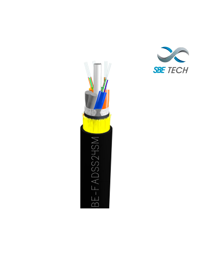 SBE TECH SBE-FOADSSNL24SM Fibra óptica ADSS / 24 hilos /  / 9/125 / Venta en múltiplos de 100 metros / Precio por metro MONOMODO