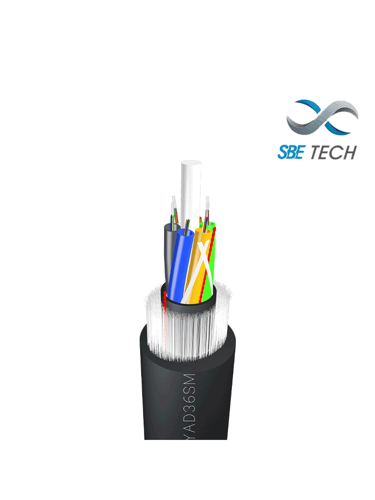 SBETECH  FOEXARGYAD36SM - Fibra Óptica MONOMODO  con armadura dieléctrica/ tipoG652D /36 hilos/ OS2/ por metro 