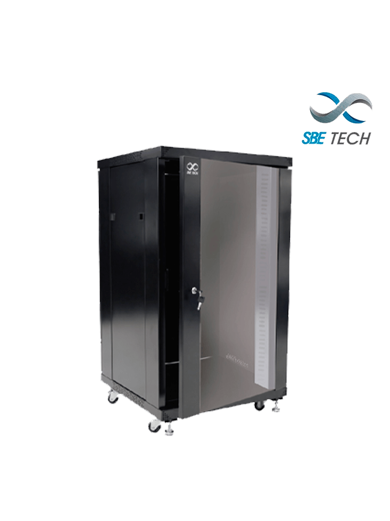 SBETECH  GNL20URP600NL Gabinete de piso de 20UR de alto con puerta de cristal.