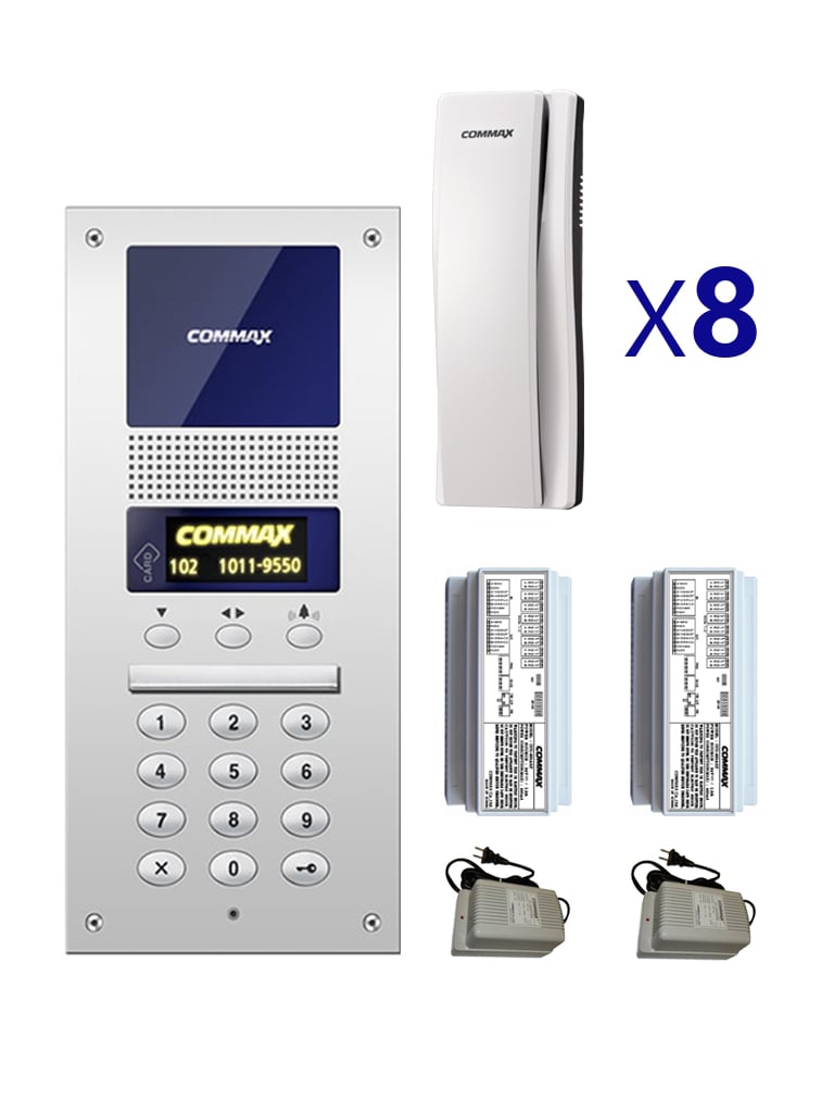 COMMAX AUDIOGATEPACK8 - Paquete de Audio portero para edificios departamentales