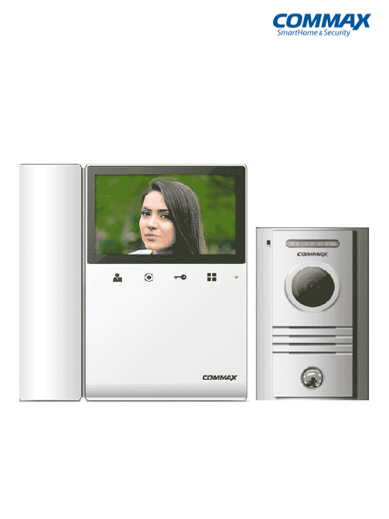 COMMAX CDV43K2P- Paquete de videoportero incluye monitor CDV43K2 de 4.3 pulgadas 