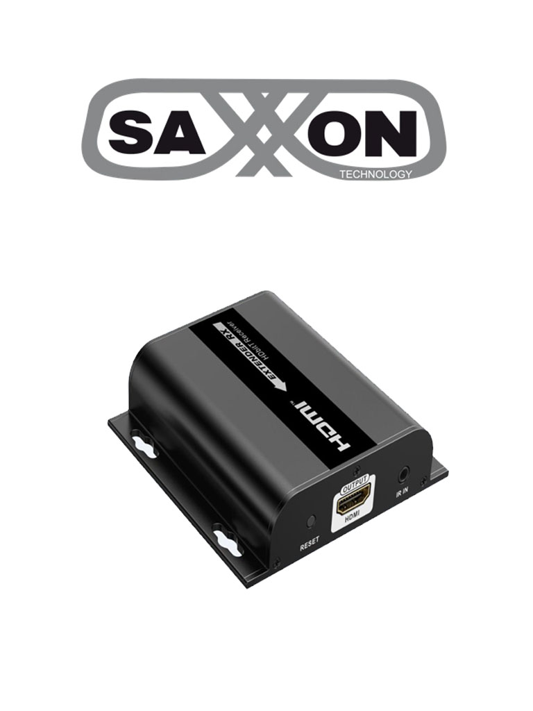SAXXON LKV38340RX- Receptor de video HDMI sobre IP/ Cat 5e/ 6/ Hasta 120 mts/ 1080P/ HDBIT/ Receptor de IR