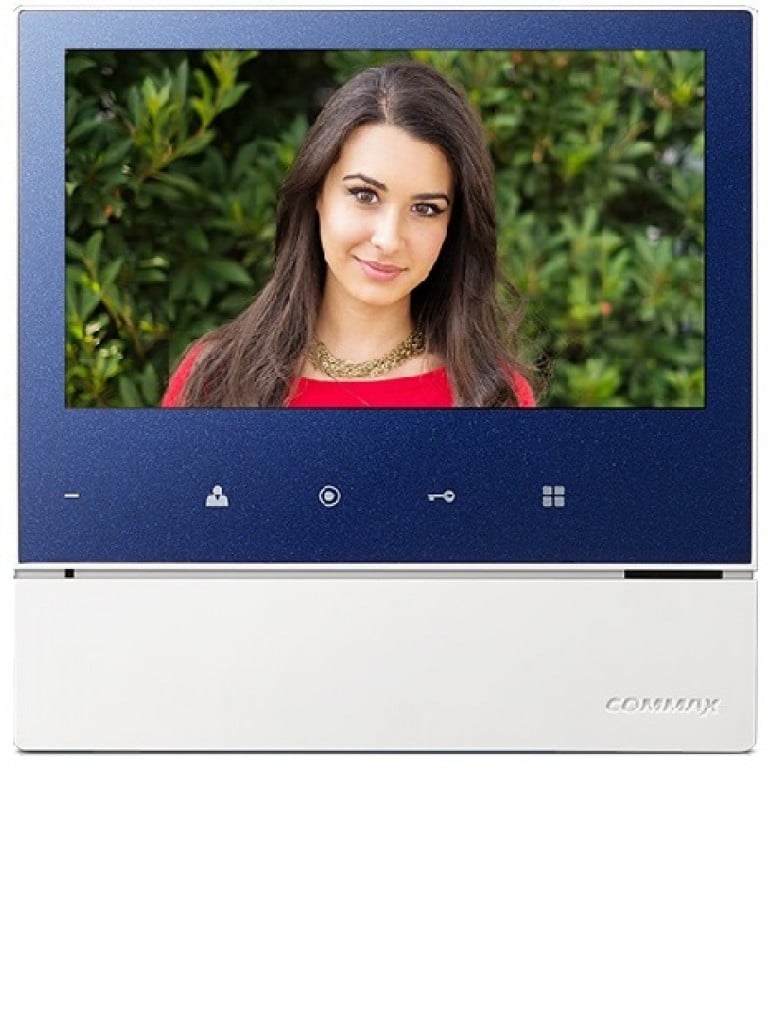COMMAX CDV70H2 - Monitor azul y blanco manos libres de 7 pulgadas para videoportero