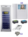 COMMAX CMV43PAK - Paquete de solución de videoportero departamental con 4 monitores CDV43A