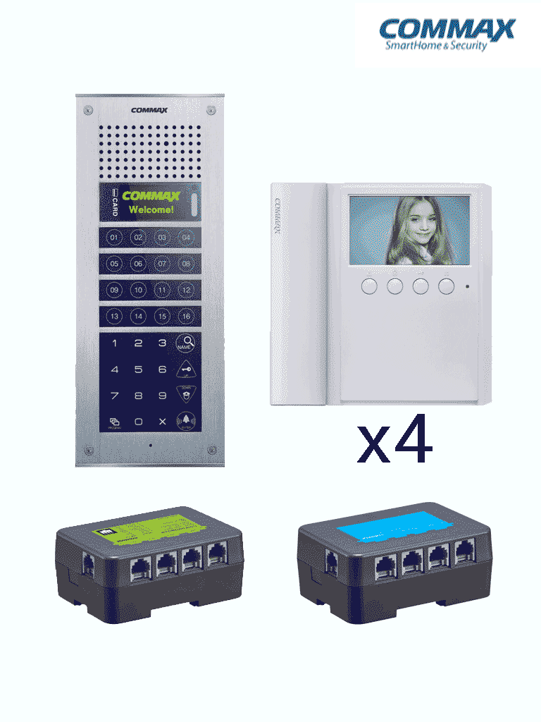 COMMAX DEPARTAMENTALPACK - Paquete con solución de video portero departamental