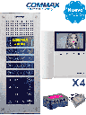 COMMAX MODUM4PACK - Paquete base de solución departamental incluye un frente de calle CMP4BCT