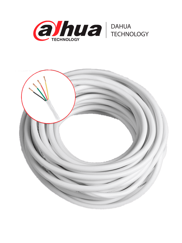 DAHUA CABLE RVV4- Rollo de Cable de 6 Metros