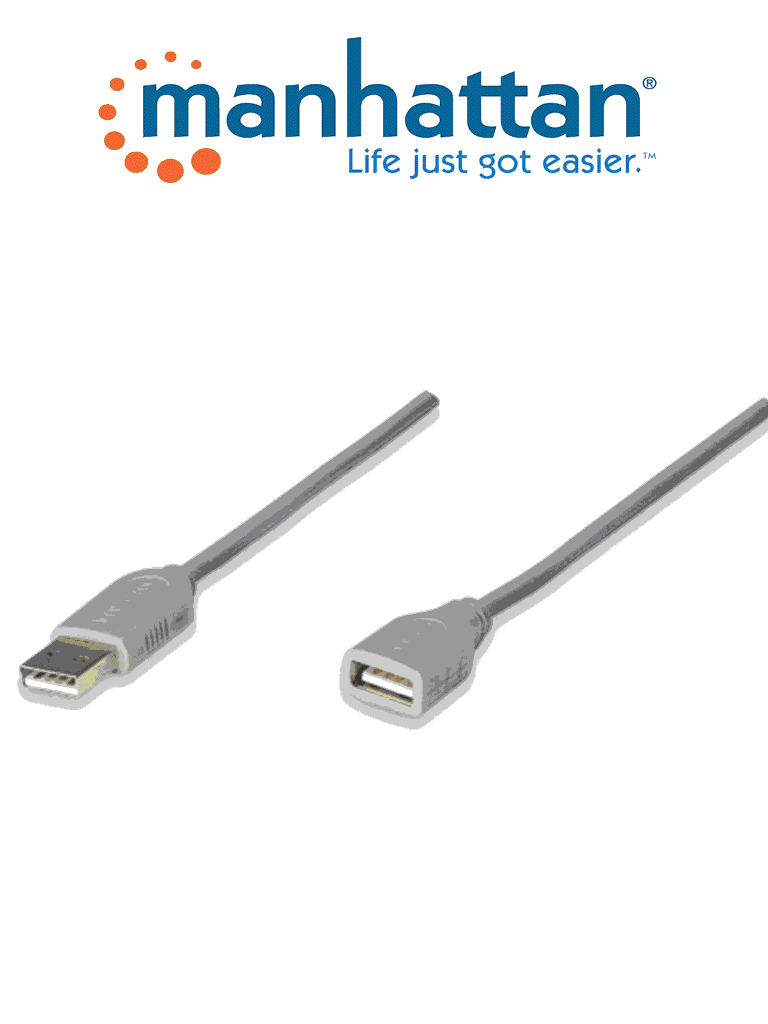 MANHATTAN 340960 - Cable de Extensión USB Macho a USB Hembra (1003850)