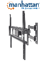 MANHATTAN 461337 - Soporte de Pared para Pantallas de 37 a 70 Pulgadas/ 35 Kg de Carga/ Brazo Articulado/ Ajustes de Inclinación, Giro y Nivel/ Distancia a la Pared de 24.7 cm/ Acero/ VESA 200/ 300/ 400X200/ 400/ 600X400/