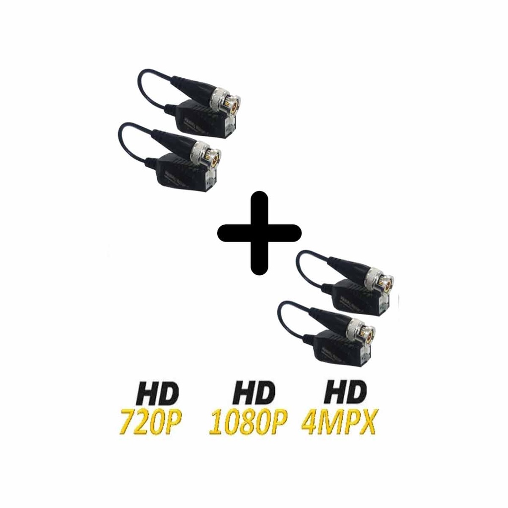 UTEPO UTP101PHD404 - Paquete de 4 pares de transceptores pasivo/ Push 