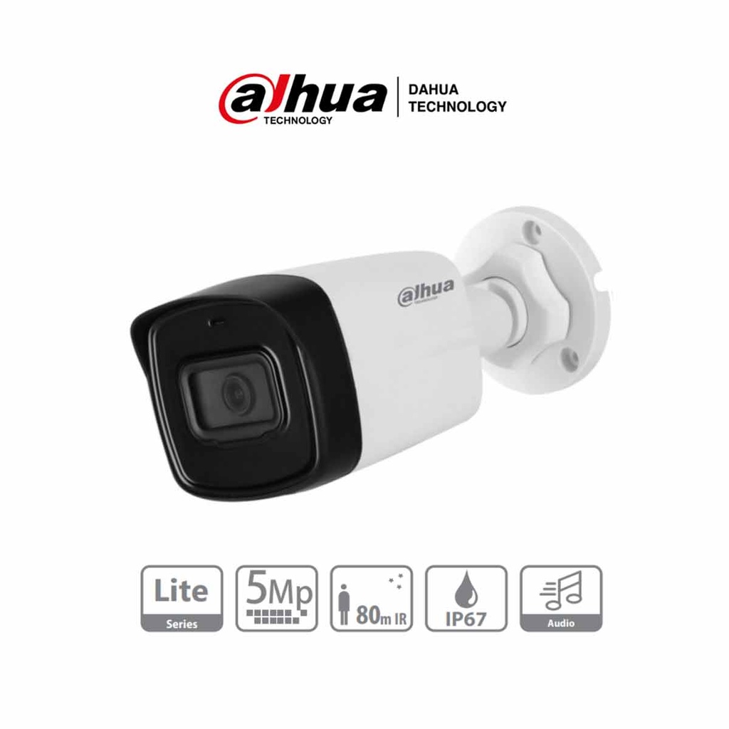DAHUA HAC-HFW1500TL-A-28 - Camara Bullet de 5 Megapíxeles/ Micrófono Integrado