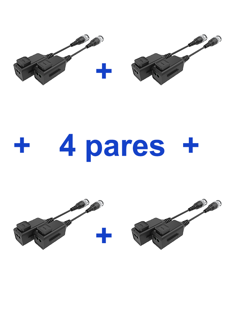 UTEPO UTP101PHD6PAK4 - 4 Pares de transceptores pasivos  HD / Diseño para empalmes ordenados