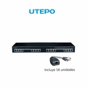 UTEPO UTP116PVHD2 - Transmisor y receptor de 16 canales de video y energia 