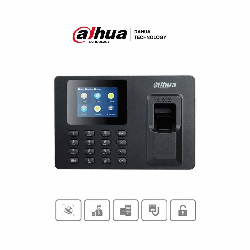 DAHUA ASA1222E-S - Control de Asistencia con Pantalla a Color de 2.4 Pulgadas/ 2,000 Huellas