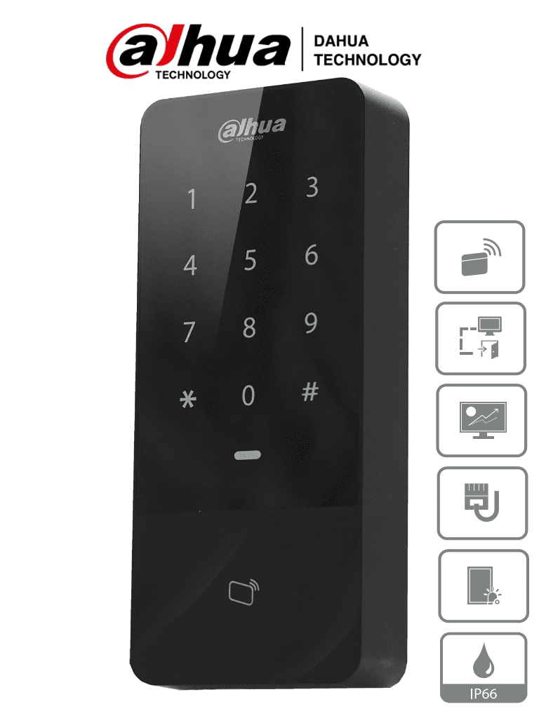 DAHUA ASI1201E-D - Control de Acceso Independiente con Teclado Touch y Tarjetas ID