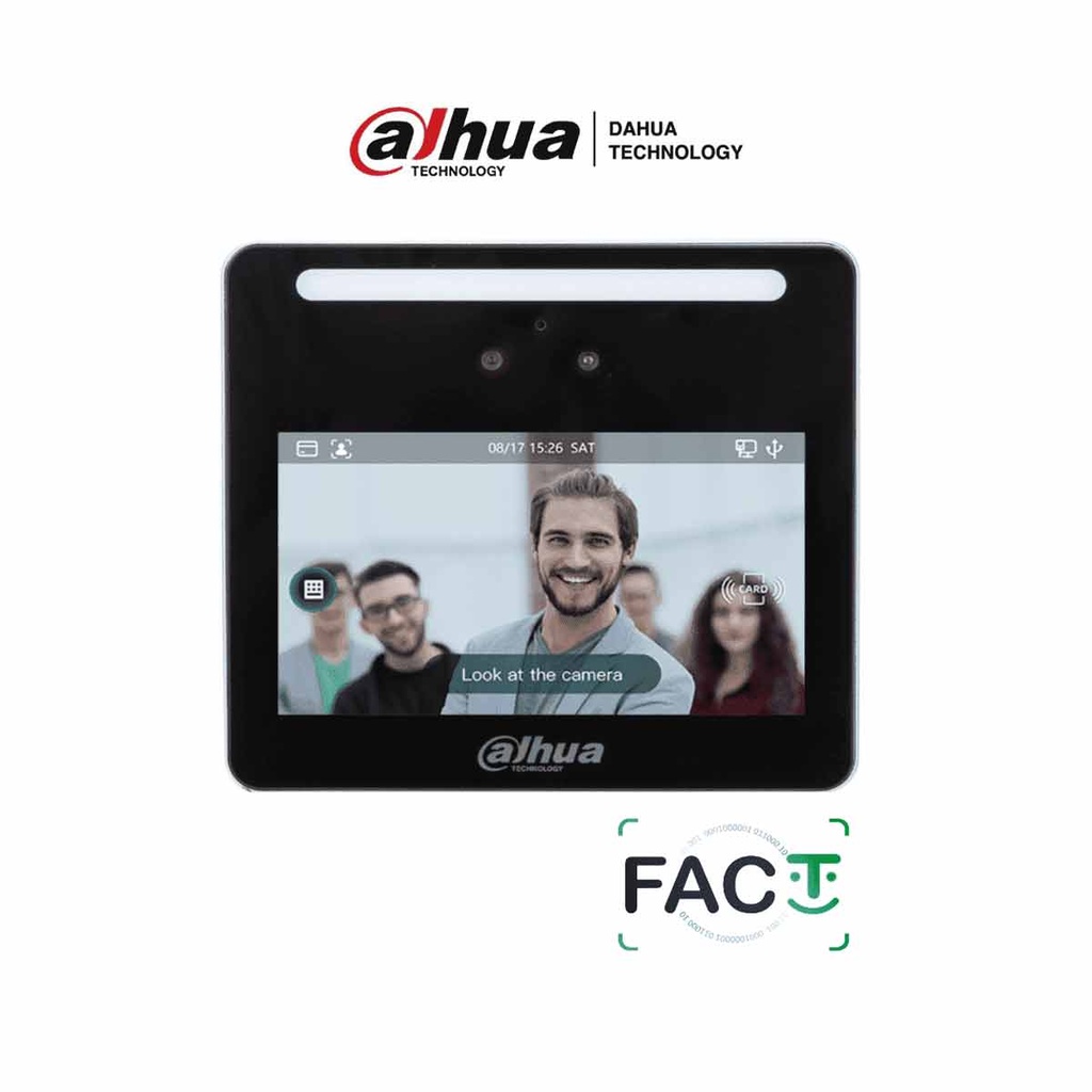 DAHUA ASI3213G-MW - Control de Acceso con Reconocimiento Facial/ Pantalla Táctil de 4.3 Pulgadas