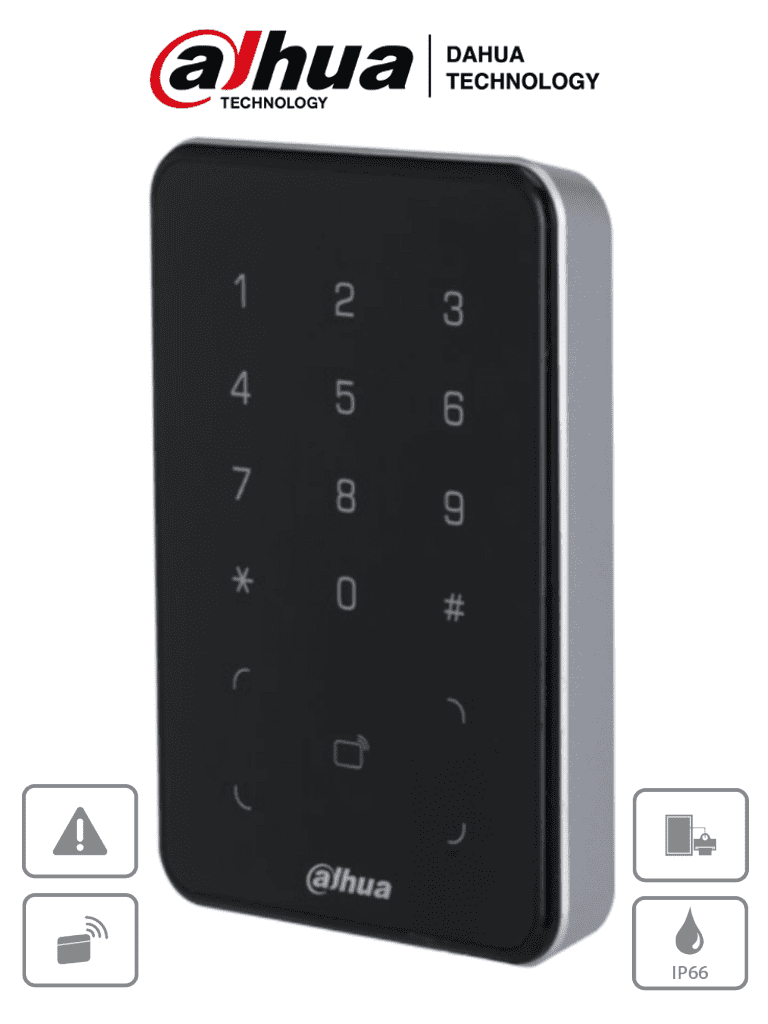 DAHUA ASR2101A-D - Lectora de Tarjetas ID con Teclado para Panel de Control de Acceso