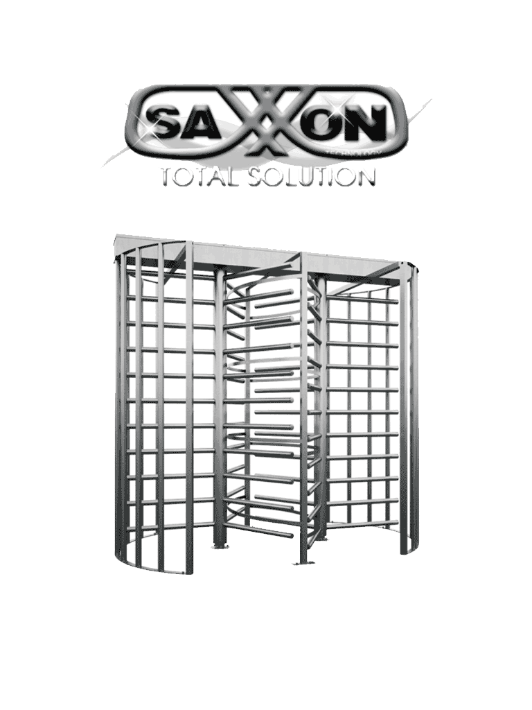 SAXXON D3 - Torniquete Doble Carril / Alto Tráfico / Cuerpo Completo / Bidireccional