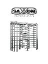 SAXXON D3 - Torniquete Doble Carril / Alto Tráfico / Cuerpo Completo / Bidireccional