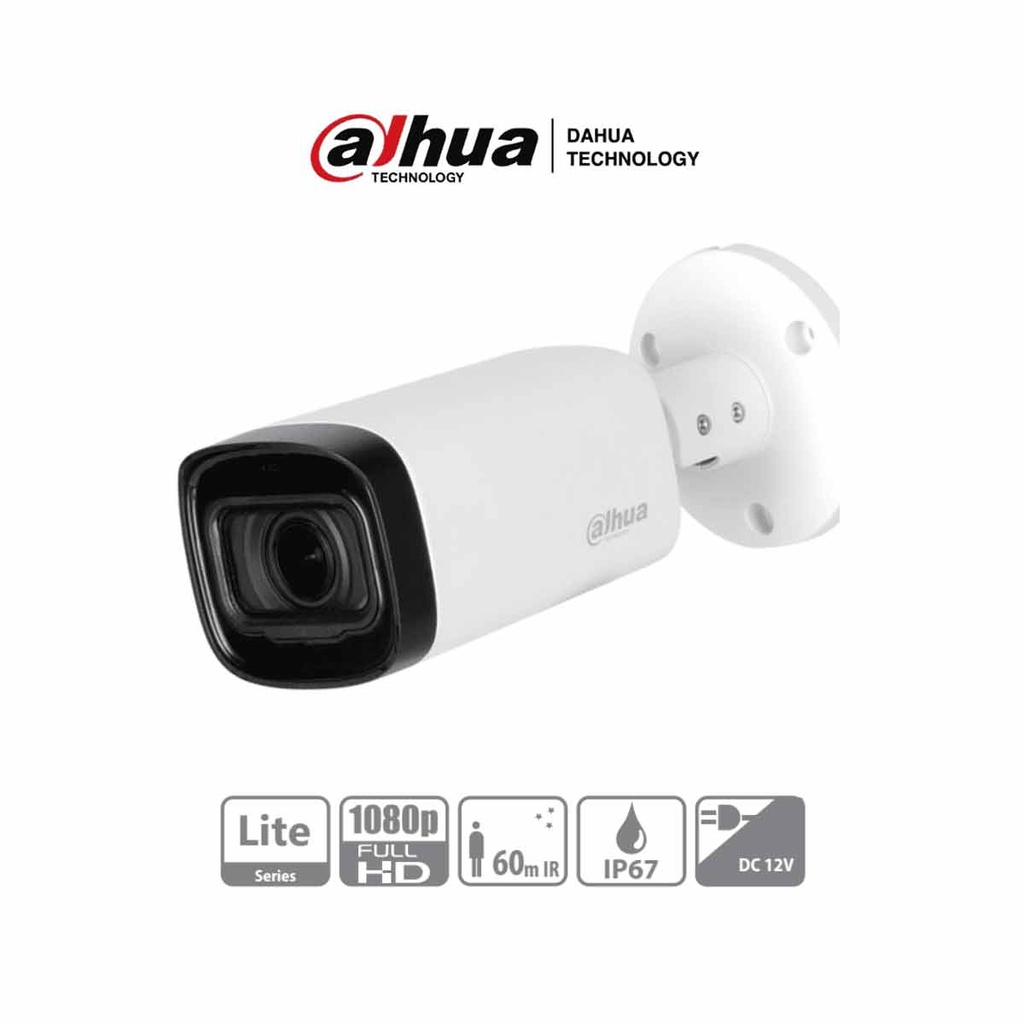 DAHUA HAC-HFW1200R-Z-IRE6 - Camara Bullet de 2 Megapíxeles/ 1080p/ Lente Motorizado 