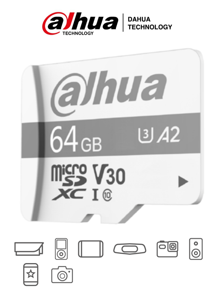 DAHUA TF-P100/64 GB - Dahua Memoria Micro SD de 64 GB (1013851)