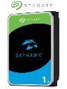 SEAGATE ST1000VX005 - Disco Duro de 1TB SkyHawk/ Para Videovigilancia/ Ideal para Trabajo 24/7/ Inteface: SATA de 6 Gb/s/ Hasta 64 Cámaras/ Hasta 8 Bahías/  36 Meses de Garantía/