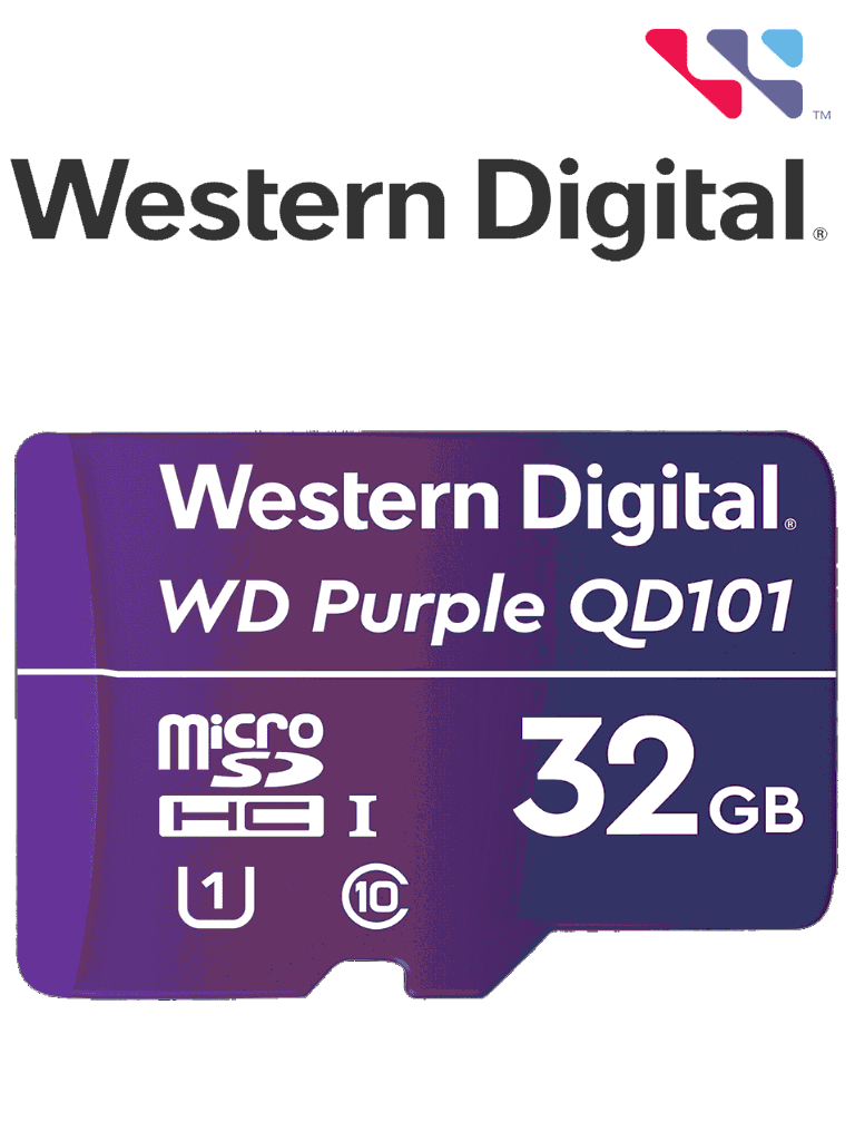 WESTERN WDD032G1P0C- Memoria de 32GB Micro SDHC/ Linea Purple/ Clase 10 U1 (1014530)