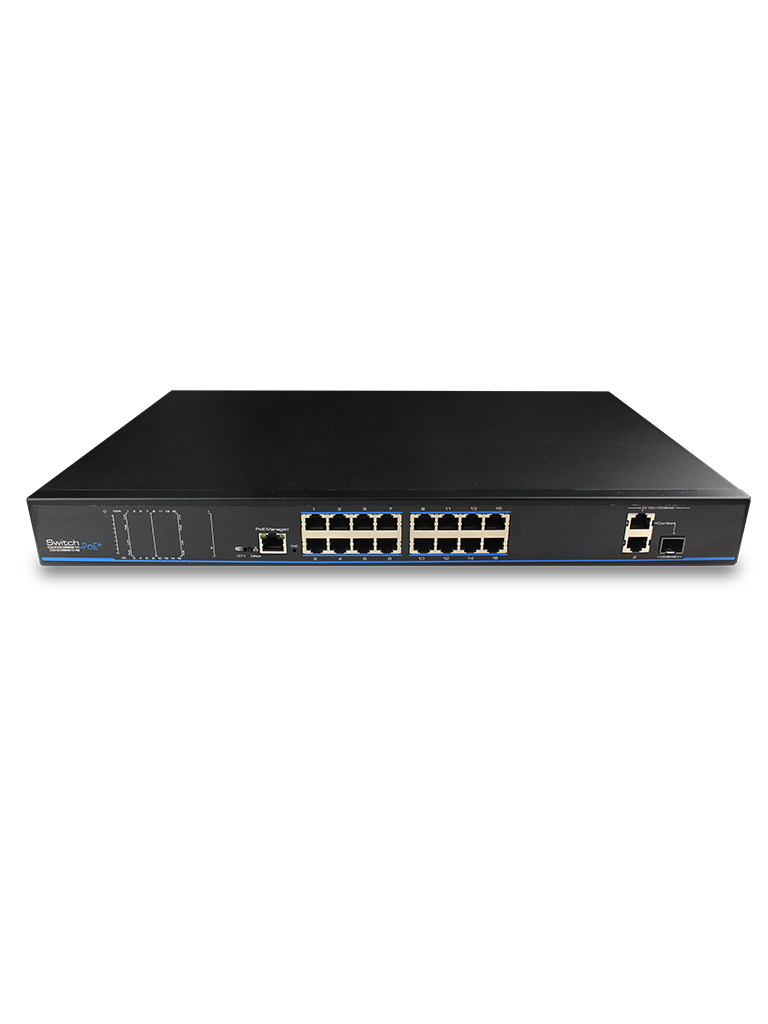 UTEPO UTP1SW1602TSPOE - Switch  PoE / 16 Puertos  PoE fast ethernet / 1 Puertos combo  