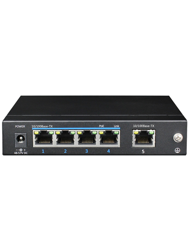 UTEPO UTP3SW0401TP60 - Switch  PoE de 5 Puertos Fast Ethernet/ 4 Puertos  PoE