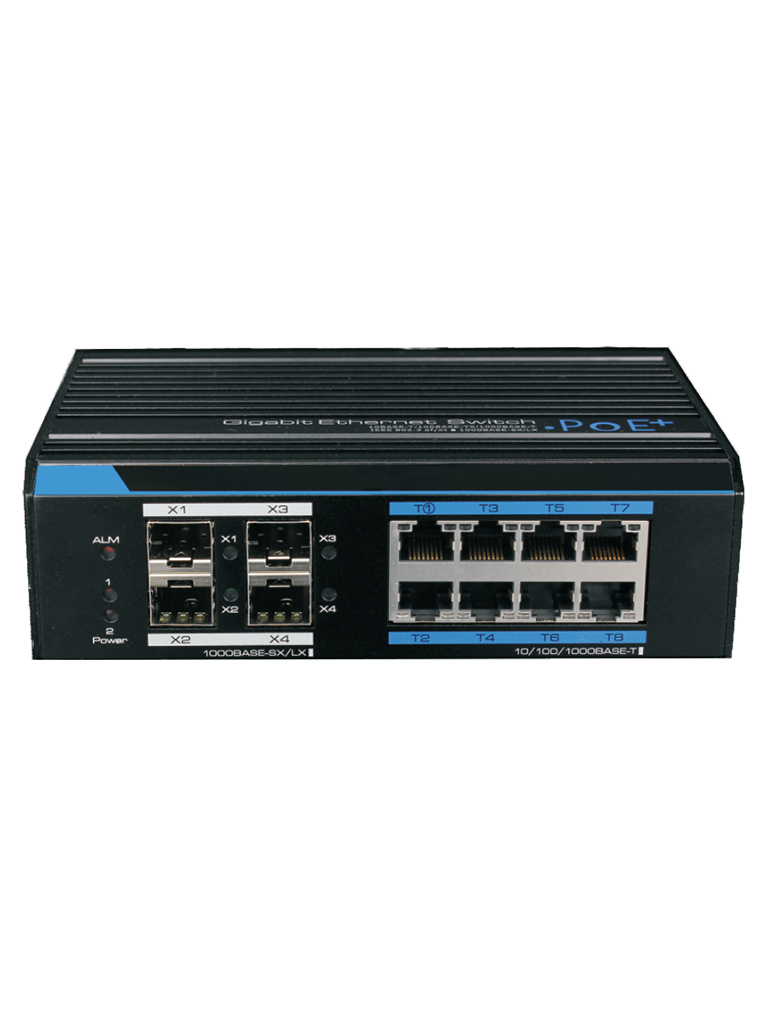 UTEPO UTP7308GEPOE - Switch industrial  Gigabit  PoE administrable / L2 / 8 Puertos