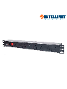 INTELLINET 713993- Barra PDU / 8 cont. Gab/Rack 19"/ 1U/ Contra sobrecarga / On/Off