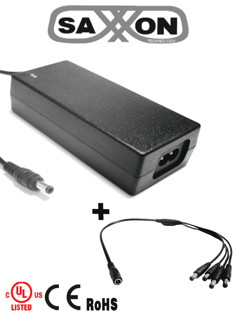 SAXXON PSU1204EPAQ2 - Paquete de Fuente de Poder Regulada de 12 Vcc 4.1 Amperes 