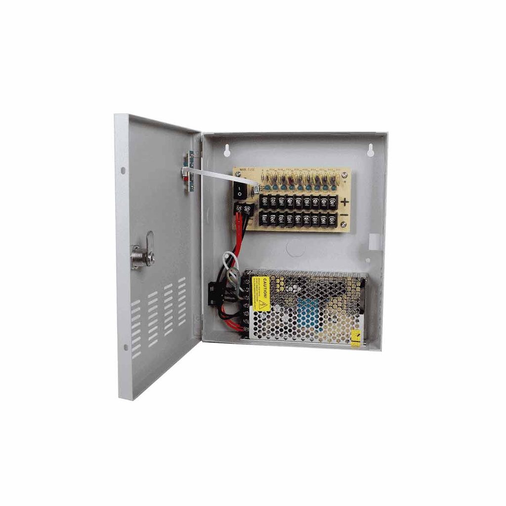 SAXXON PSU1210D9 - Fuente de Poder de 12 vcd/ 10 Amperes/ Para 9 Camaras