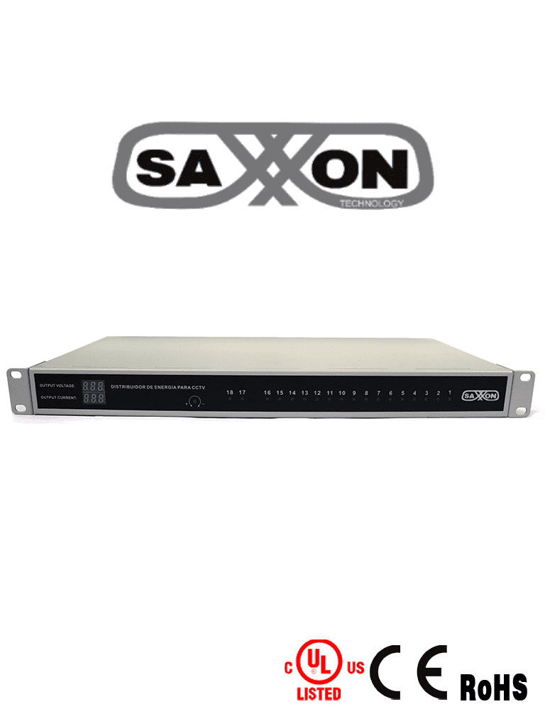 SAXXON PSU1220D18US - Fuente de Poder Profesional Regulada de 18 Canales