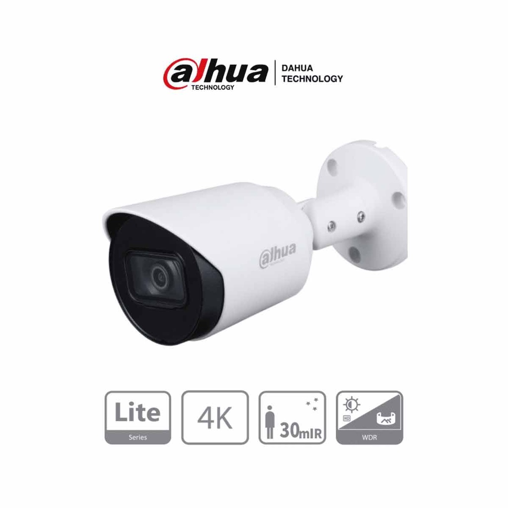 DAHUA HAC-HFW1801T - Camara Bullet 4k Metalica/ 8 MP/ 2.8 mm/ 106° de Apertura