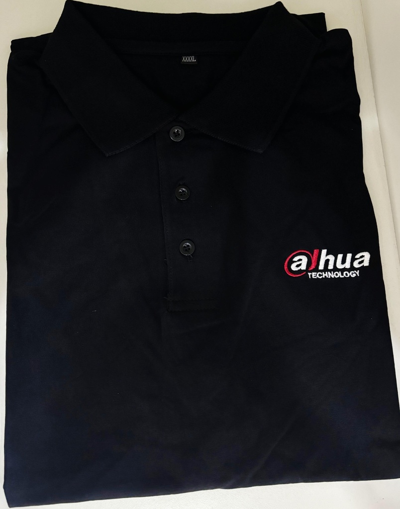 TVC MATPRO007 - Playera Color Negro Cuello tipo Polo con Logotipo Marca Dahua/ UniTalla/ Promocional