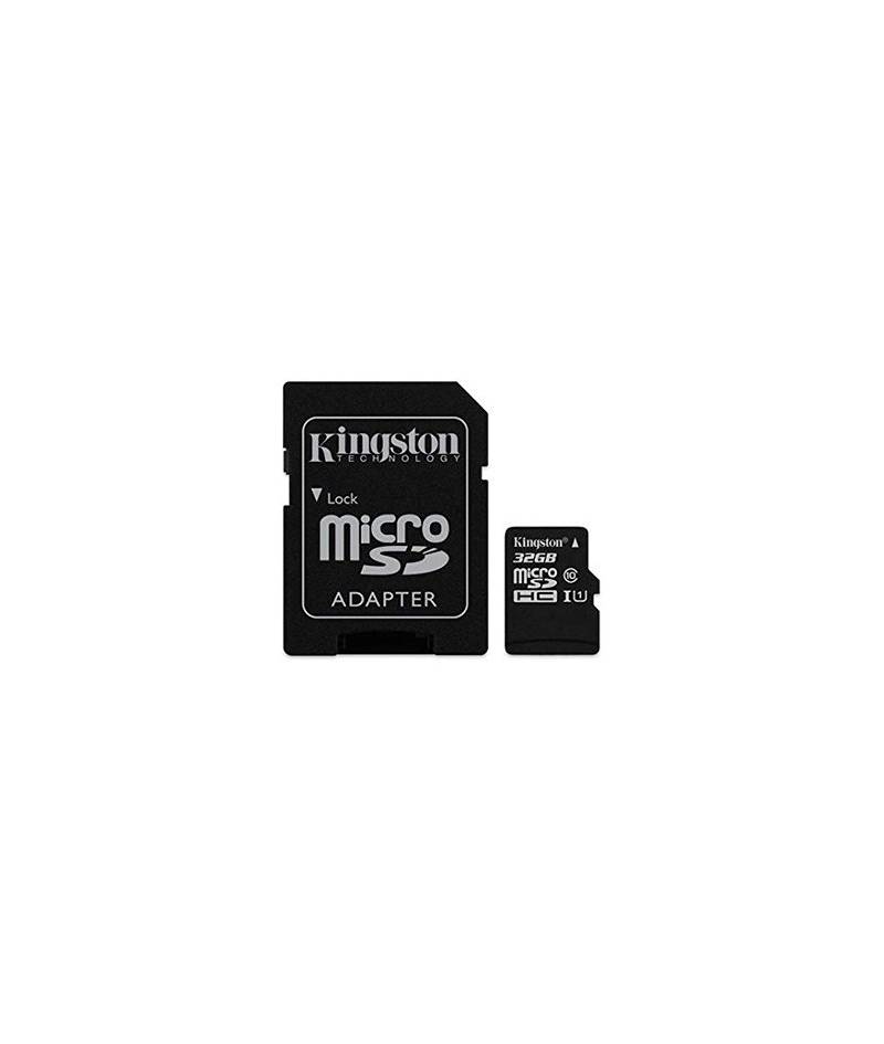 Memoria micro sd kingston 32 GB canvas select plus clase 10 velocidad de 100 mbs (1014468)