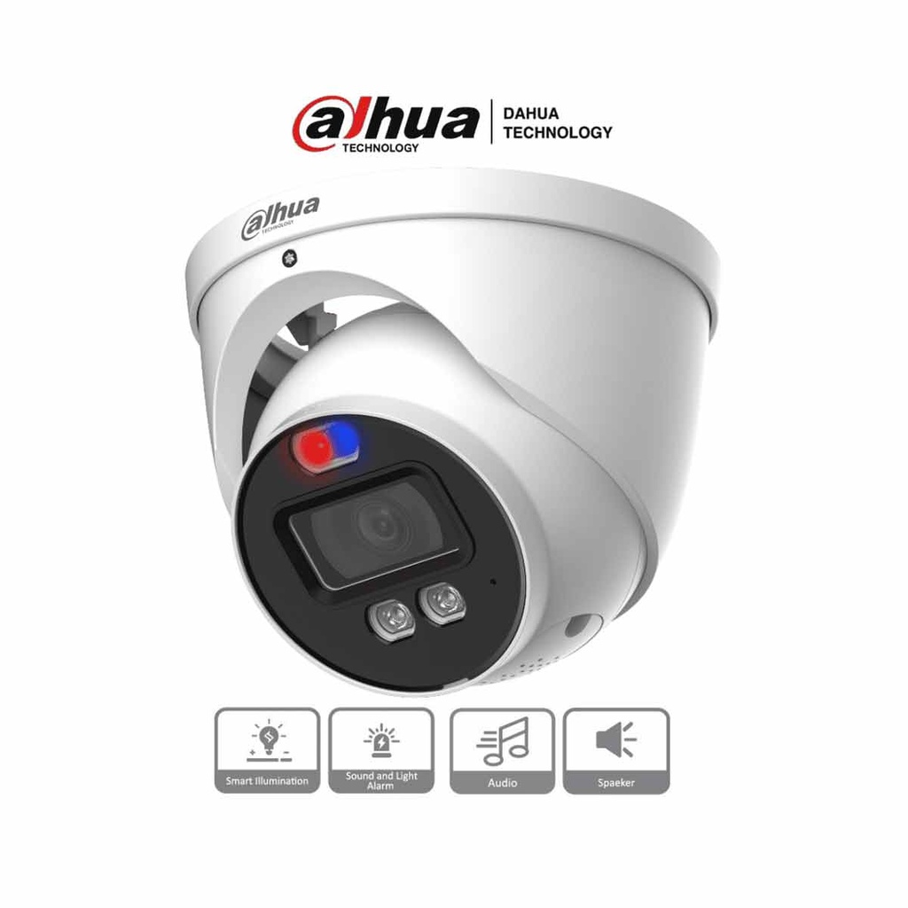 Dahua Cámara Domo TiOC de 2 Megapixeles/ Disuasion Activa